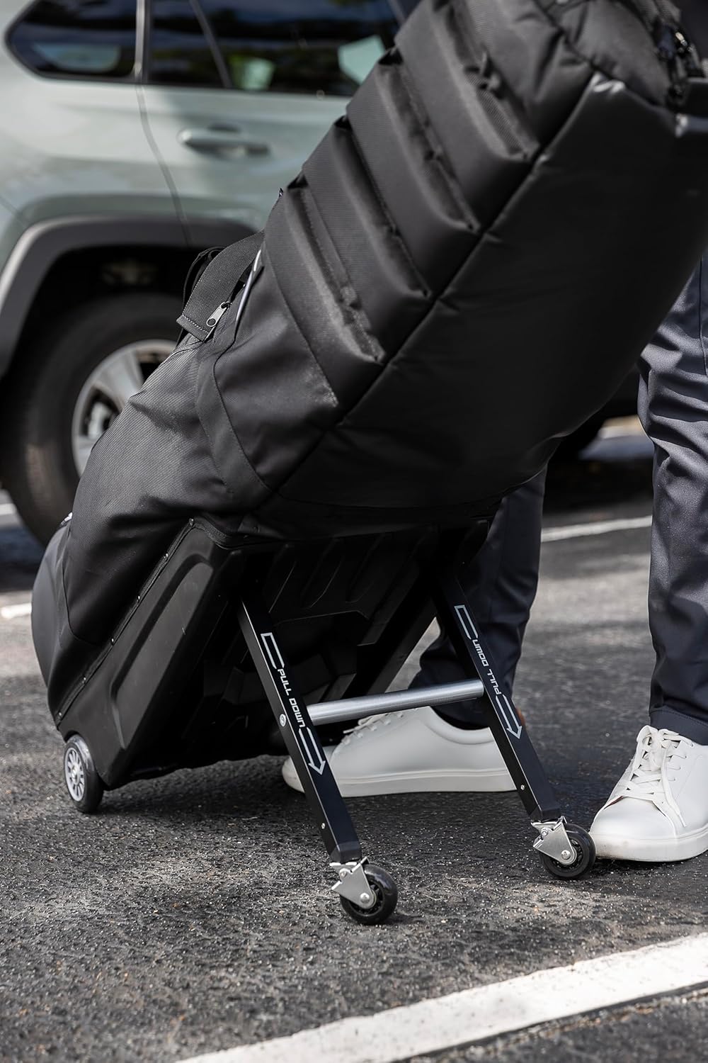 Sun Mountain ClubGlider Journey Golf Travel Bag - 4-Wheel Rolling System, Extendable & Retractable Legs for Easy Transport, Effortless Travel & Maneuverability
