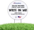 VictoryStore Yard Sign Outdoor Lawn Decorations: Circle Yard Sign 22 inches Corrugated Plastic Blanks 4 millimeters Thick - Set of 496