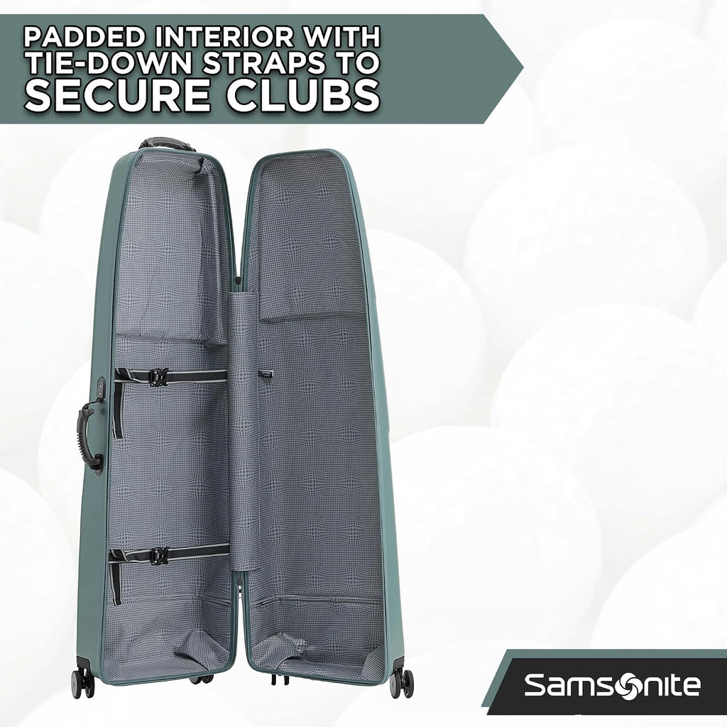 Samsonite Tour Deluxe Golf Hard Case Golf Travel Bag, Lightweight & Durable ABS Shell, 360 Degree Multi-Directional Wheels