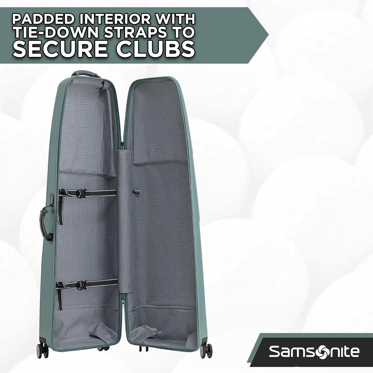 Samsonite Tour Deluxe Golf Hard Case Golf Travel Bag, Lightweight & Durable ABS Shell, 360 Degree Multi-Directional Wheels