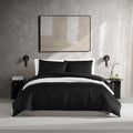 Vera Wang - King Comforter Set, Luxury Bedding Set with Matching Shams, Chic Room Essentials (Illusion Black, King)