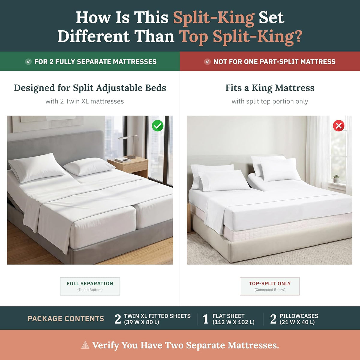 California Design Den Split King Sheet Set - Luxury 800 Thread Count, 100% Cotton Sateen, Bedding Set with Deep Pockets Sheets - Beige