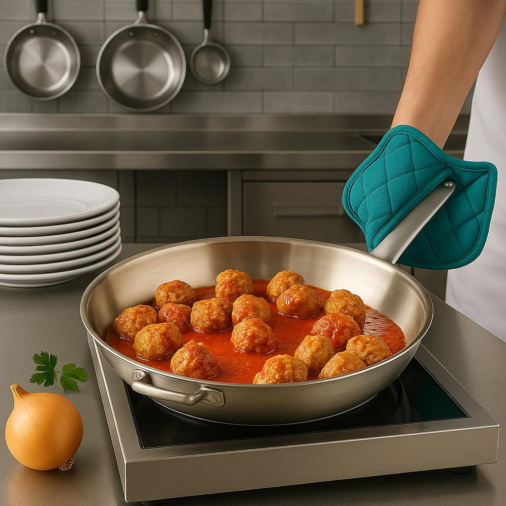 Stainless Steel Pots and Pans Set, Induction Cookware Set, Whole-Clad Tri-Ply Stainless Steel Pan Set with 8' And 12' Frying Pans, 4 Qt Saucepan, And 8 Qt Stockpot (6 Piece)