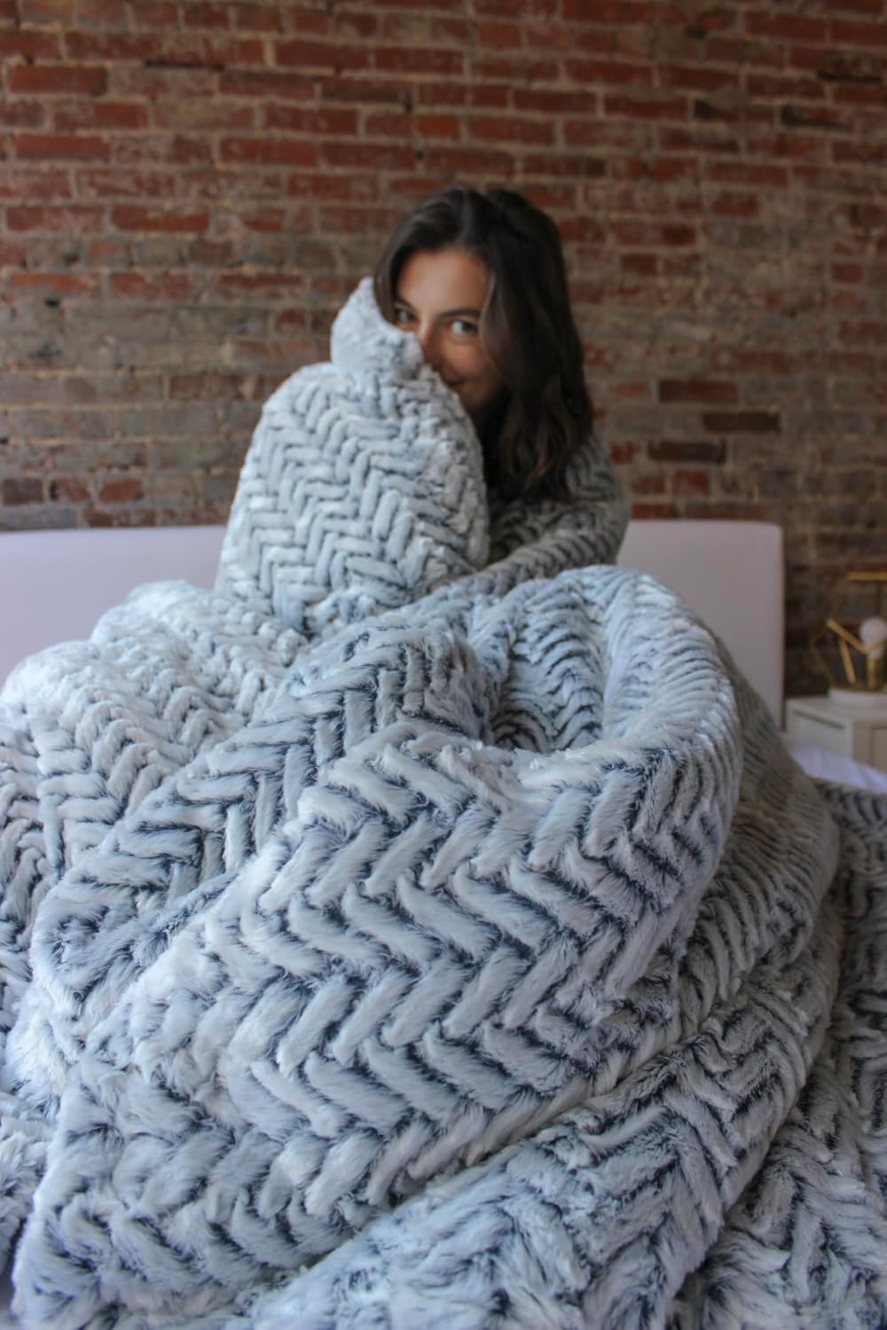Byourbed Cozy Peaks - Coma Inducer Oversized King Comforter Set - Chevron Frosted Navy