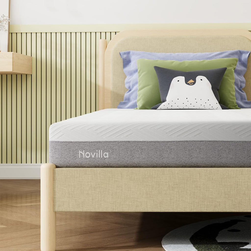 Novilla Bliss Mattress Twin, 6-Inch Gel Twin Size Memory Foam Mattress in a Box for Cool Night Sleep & Pressure Relief, Two Foam Layers for Spinal Alignment, CertiPUR-US Certified, Medium Firm Feel