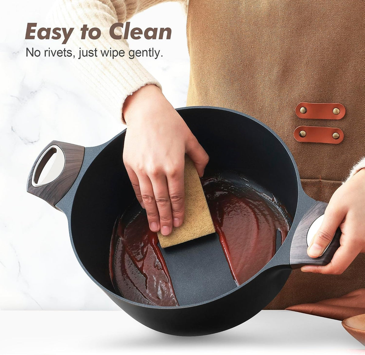 SENSARTE 20 Pcs Pots and Pans Set Nonstick, Induction Cookware Sets,1.5 Quart Nonstick Sauce Pan with Lid,Non stick Saucier Pan, Induction Comptable, PFOA Free