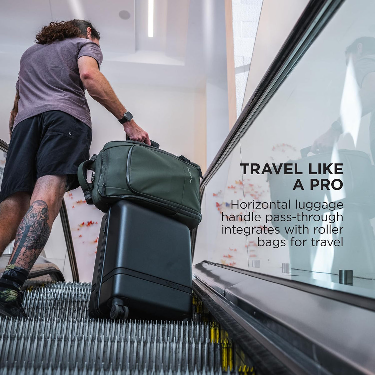 NOMATIC 20L Travel Pack - Mens Travel Backpack - Expandable to 30L - Water Resistant Daypack - TSA-Ready - Lightweight Business Traveling Backpack for Men - 16' Laptop Compartment