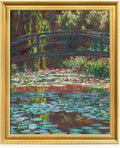 DECORARTS - Claude Monet Water Lily Pond Giclee Print with Gold Solid Wood Frame, Impressionist Large Framed Wall Art, Ready to Hang, Framed Size 28.75x34.75, Made in USA