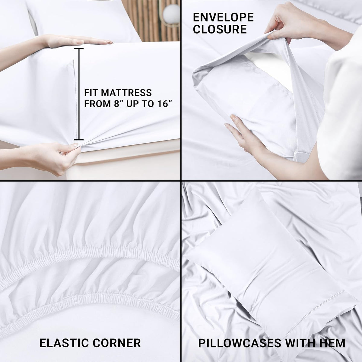 Utopia Bedding Twin Size Sheet Set - Bulk Pack of 10 Bed Sheets Set - Soft Brushed Microfiber - Deep Pockets - Shrinkage & Fade Resistant - Easy Care (White)