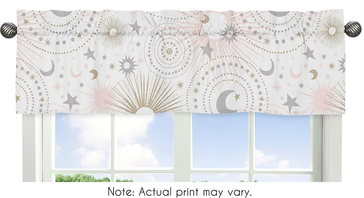 Sweet Jojo Designs 11 pc. Blush Pink, Gold, Grey and White Star and Moon Celestial Baby Girl Crib Bedding Set
