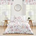 Sweet Jojo Designs 2-Piece Twin Comforter Set (Pink/Grey Boho Floral) for Girls, Kids, Teen, College Bed Room incl. Single Size Bedding & Sham (Watercolor, Flower, Elegant Rose, Farmhouse, Blush Gray)