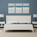 Glenwillow Home Cottage Style Solid Wood Platform Bed in King - Gloss White