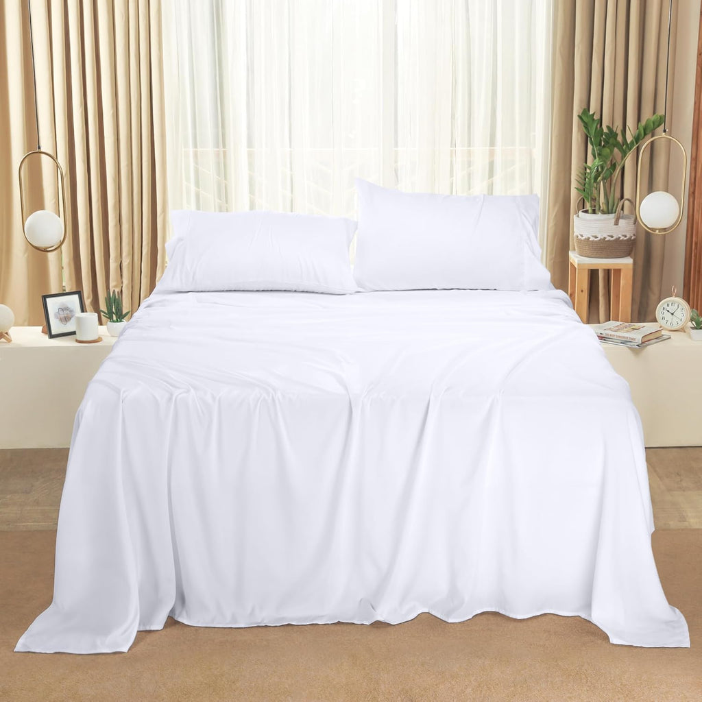 Utopia Bedding Queen Size Sheet Set - Bulk Pack of 10 Bed Sheets Set 4 Piece - Soft Brushed Microfiber - Deep Pockets - Shrinkage & Fade Resistant - Easy Care (White)