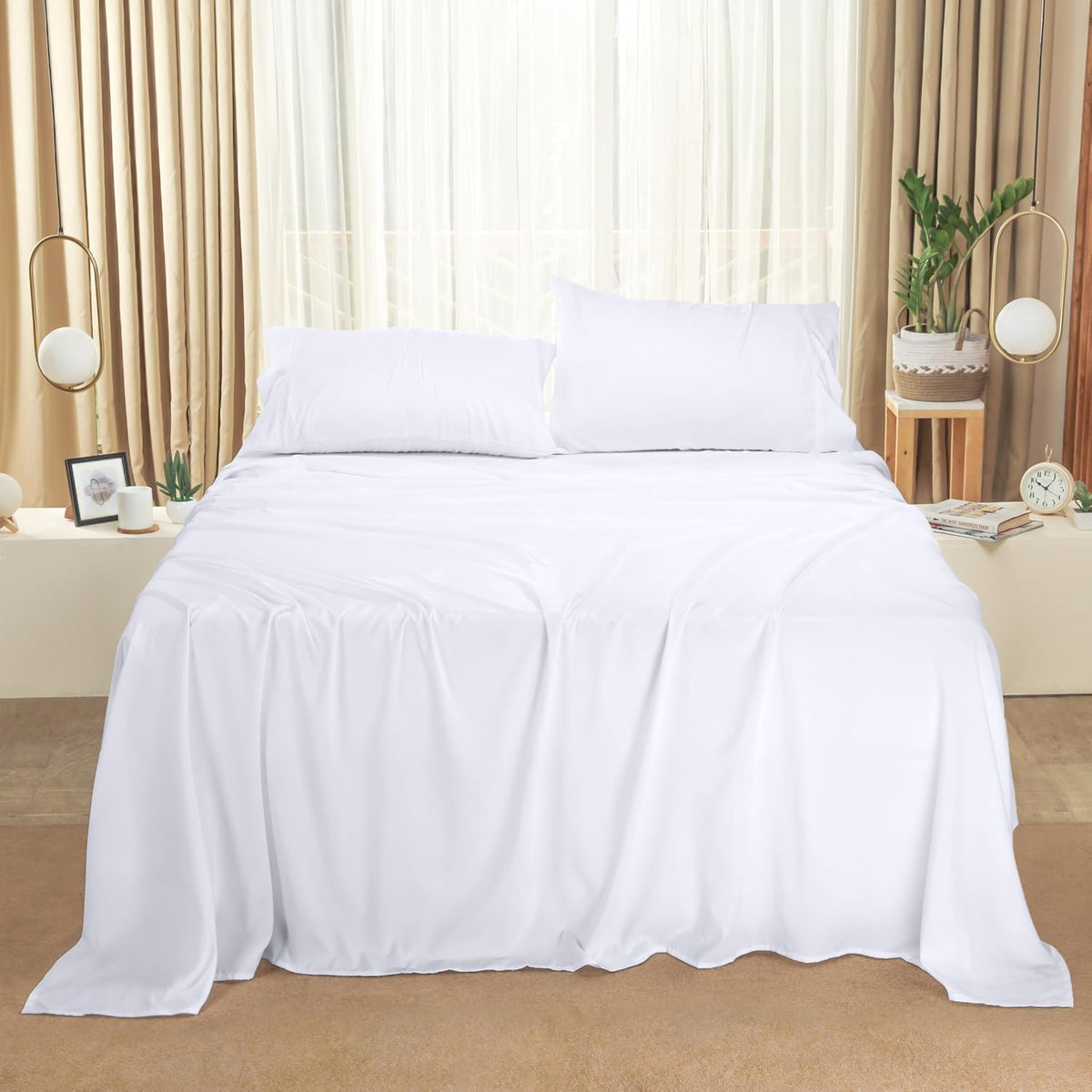 Utopia Bedding Queen Size Sheet Set - Bulk Pack of 10 Bed Sheets Set 4 Piece - Soft Brushed Microfiber - Deep Pockets - Shrinkage & Fade Resistant - Easy Care (White)