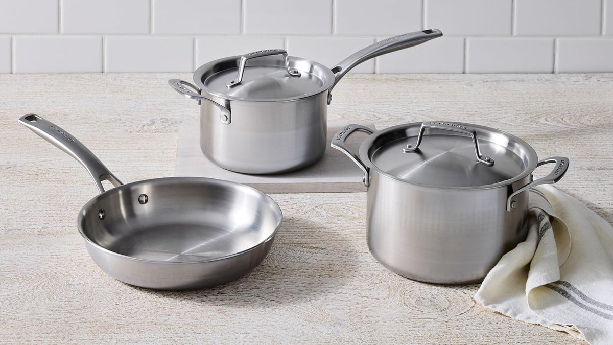 Le Creuset Stainless Steel Essential Saucepan, 4qt
