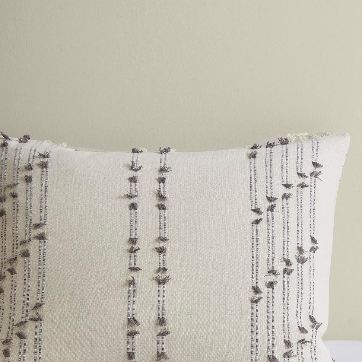 INK+IVY Cotton Duvet Cover King Size - 100% Cotton Duvet Cover Set, Boho Bedding Set for All Seasons Farmhouse Bedding Duvet & Sets with 2 Pillowcase, Jacquard Stripes, Ivory 3 Piece King/Cal King