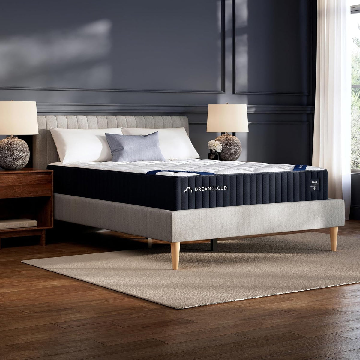 DreamCloud Classic 12' California King Mattress - Luxury Hybrid Gel Memory Foam - 365 Night Trial - Back Pain Relief - Fiberglass Free - Forever Warranty - Mattress in a Box - CertiPUR-US Certified