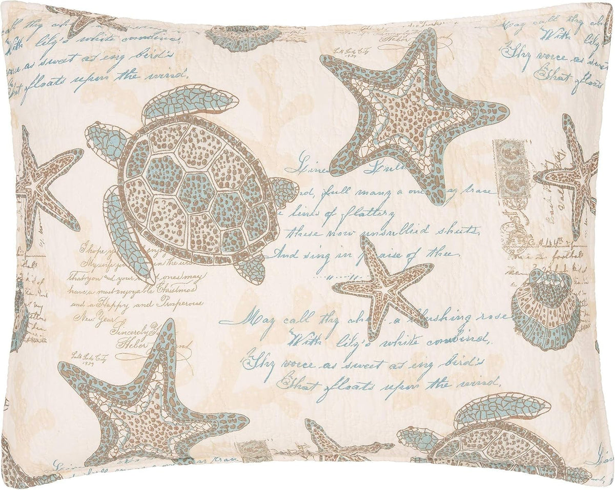 C&F Home Amber Sands 3-Piece Full/Queen Cotton Blend Quilt Set Versatile Summer Nautical Coastal Beach House Reversible Machine Wash Lightweight Bedspread Coverlet Bedding Bedroom Decor Decoration