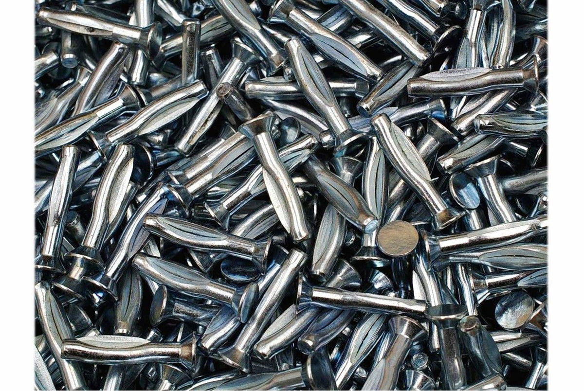 New Package of 200 (pcs) Flat Head 1/4' x 1-1/2' Split Drive Anchors Nail-in Hammer-in Set #MO2109-P Warranity by Pr-Mch