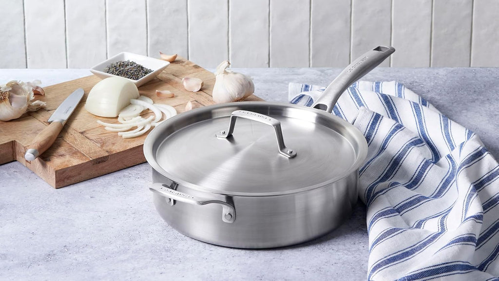 Le Creuset Essential Stainless Steel Saute Pan, 4.5 Qt.
