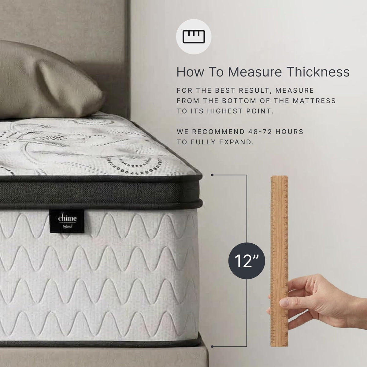 Signature Design by Ashley King Size Chime 10 Inch Medium Firm Hybrid Mattress with Cooling Gel Memory Foam for Pressure Relief, Fiberglass-Free, Mattress In A Box