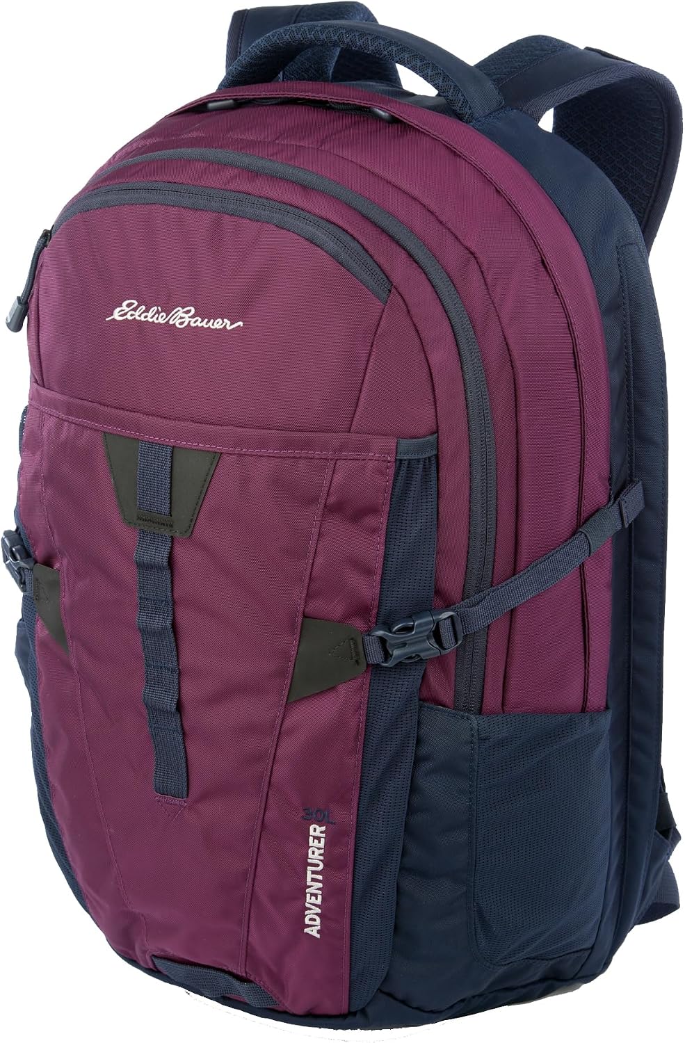 Eddie Bauer Adventurer Backpack with Organization Compartments and Hydration/Laptop Compatible Sleeve, Women's Adventurer - Dark Plum, 30L