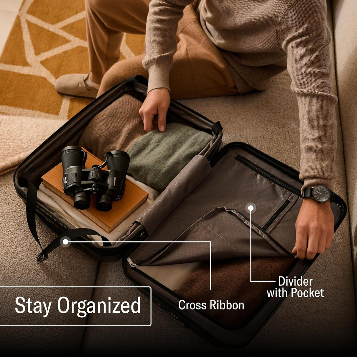 Samsonite Freeform Hardside Carry-On Luggage with Spinner Wheels - Hardshell Suitcase - TSA, Airline-Approved - Expandable Hard Shell, Smooth Rolling Wheels for Lightweight Travel - Light Grey