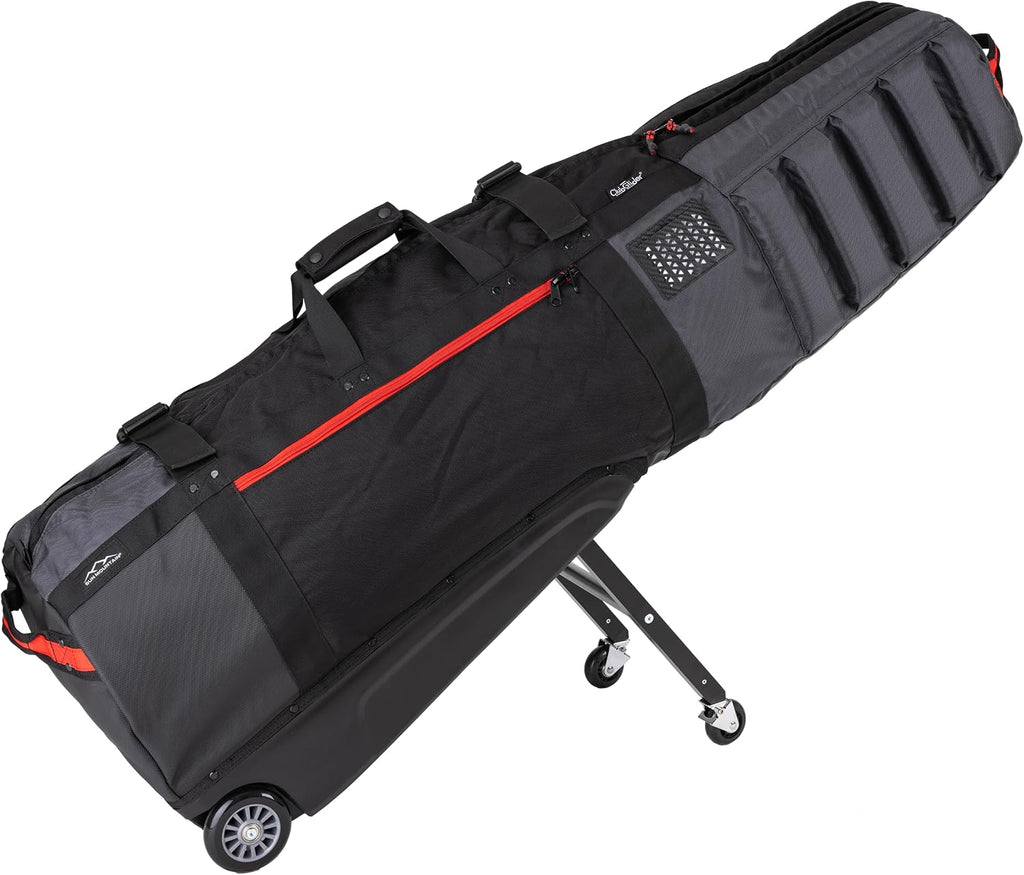 Sun Mountain ClubGlider Meridian Golf Travel Bag, 4-Wheel Rolling Retractable-Leg System, Effortless Travel
