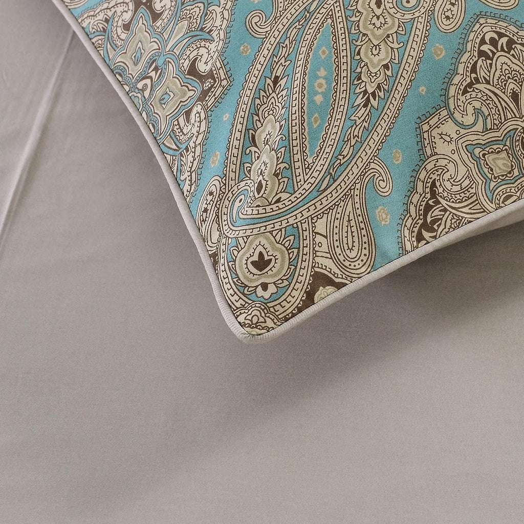 Brandream Luxury Hotel Classy Paisley Regal Themed Duvet Cover Set 100% Cotton Sateen, Inside Ties, Comfortable, Soft Durable, 3pc 800-Thread-Count Bedding Set with Button Closure Taupe King Size