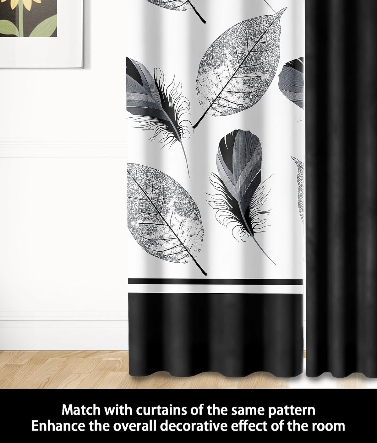 9 pcs King Bed in a Bag with Curtains | Bedspread, Pillowcases, Print & Solid Curtains | Microfiber Monochrome Nature | Fade-Resistant, Easy Care | Comforter Sets with Matching Curtains