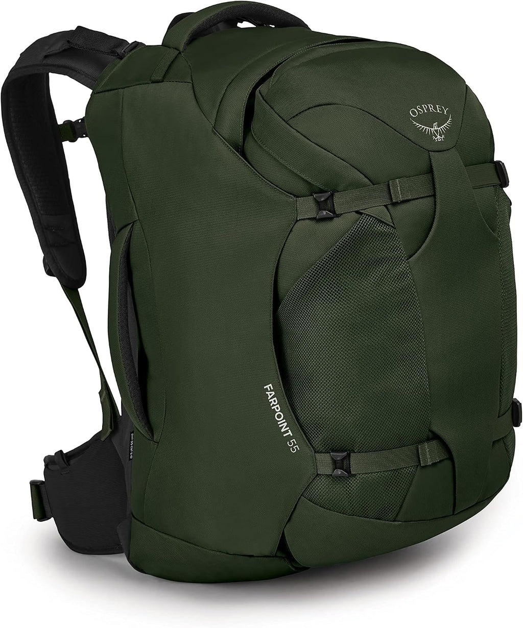 Osprey Farpoint 55L Men's Travel Backpack, Gopher Green