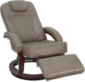 RecPro Nash 28' RV Euro Chair Recliner | Modern Design | RV Furniture | Swivel Base | Recliner Chair (1 Chair, Putty)