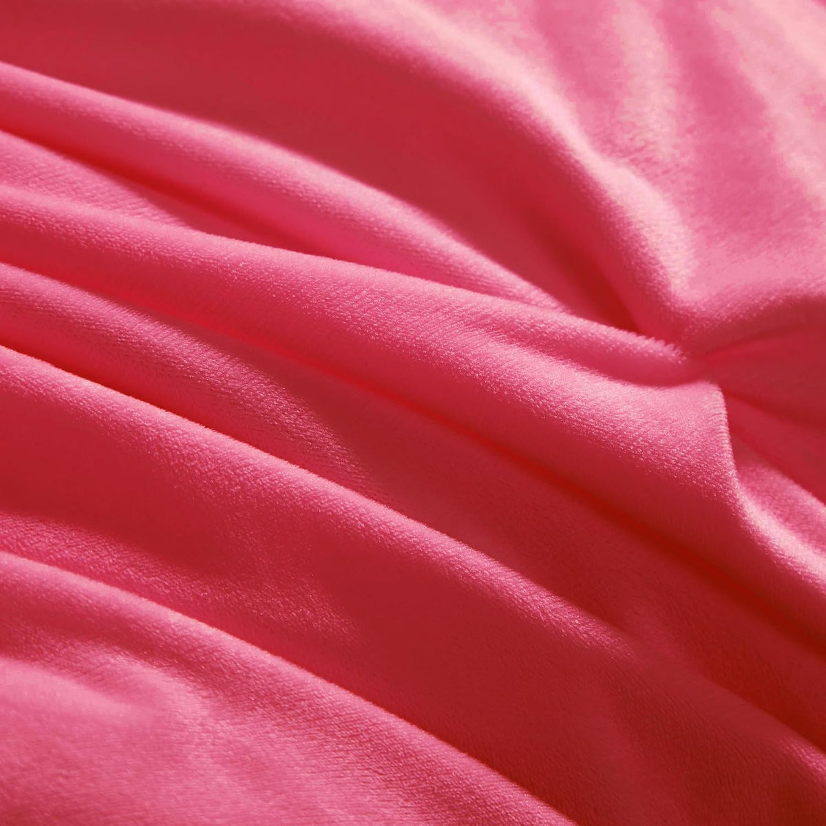 Juicy Couture Kiss Pleat Plush Micromink Hot Pink Full/Queen Comforter Set - Cozy 3 Piece Bedding Ensemble