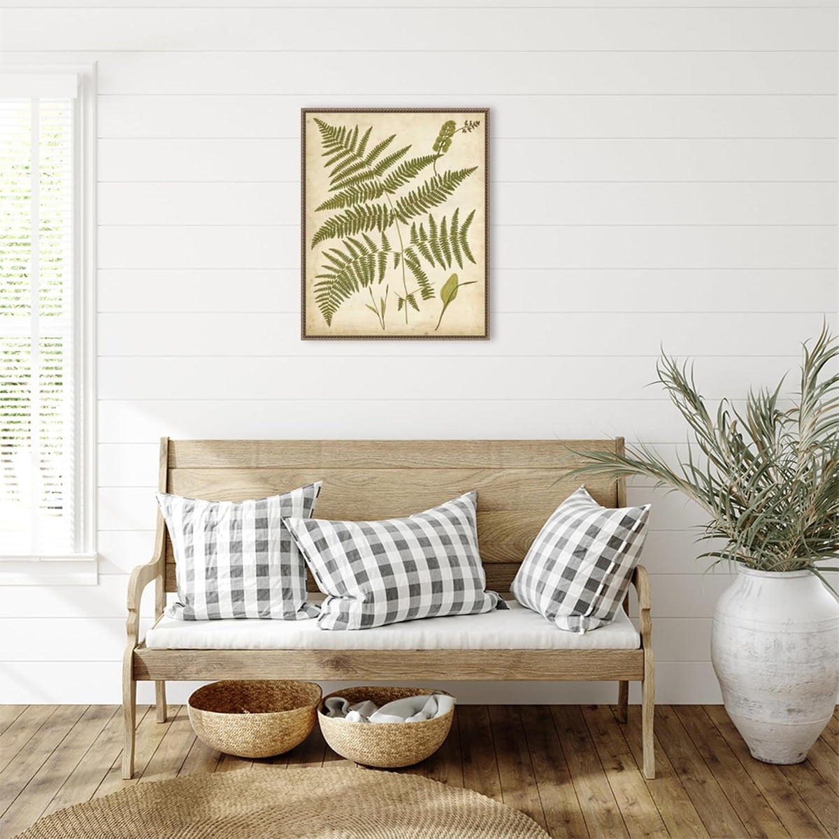 Amanti Art Framed Canvas Wall Art 28x23 Fern Portfolio IV by Francis Heath, Framed Wall Art Canvas, Nature Artwork, Traditional Decor, Medium Poster Painting for Living Room, Bedroom, Bathroom,