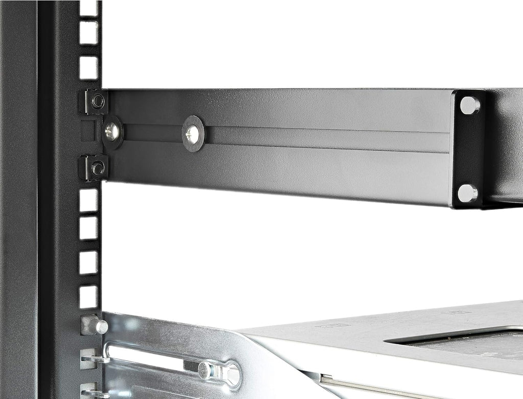 StarTech.com 12U 4-Post Mobile Server Rack and 1U 19' Universal Rack Mount Rails