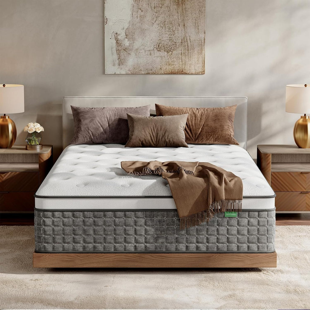 Twin Size Mattress, Medium Firm 10 Inch Hybrid Mattress Twin Size in a Box - Memory Foam & Pocket Springs for Back Pain Relief, Fiberglass Free, Motion Isolation, CertiPUR-US & OEKO-TEX Certified