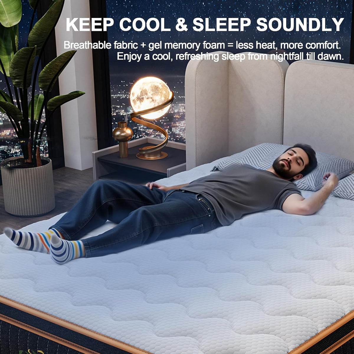 Full Mattress 12 Inch, Hybrid Mattress Full Size Bed in a Box, Memory Foam and Individual Pocket Springs, Edge Support, Motion Isolation & Pressure Relief, Medium Firm, 365-Night Trial