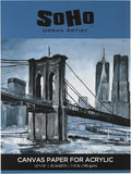 SoHo 180 GSM Acrylic Canvas Paper Pad 12x16 20-Sheets - 12 Pack