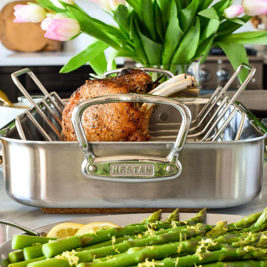 Hestan Provisions – 14.5' Classic Clad Roaster with Stainless Steel Rack