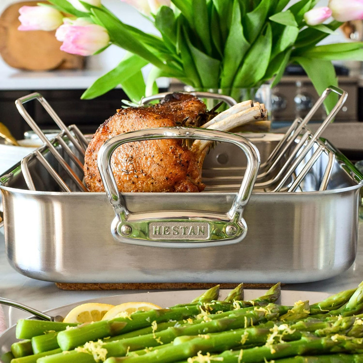 Hestan Provisions – 14.5' Classic Clad Roaster with Stainless Steel Rack