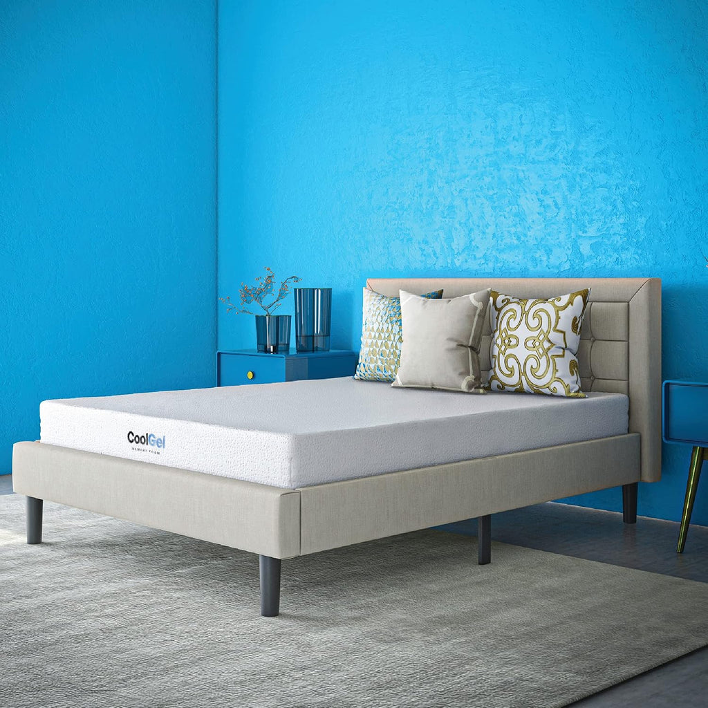 COOL GEL Memory Foam 8-Inch Mattress with Pillow, CertiPUR-US Certified, Mattress in a Box, Short Queen, White