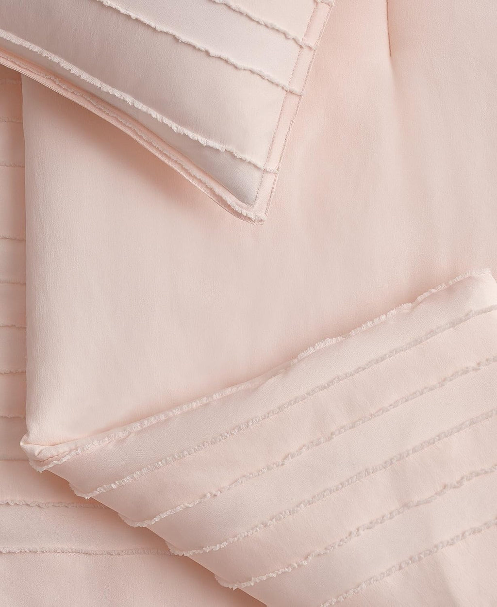 UGG Textured Twin Comforter Set - 2 Piece Striped Bedding Set with Pillow Sham – Luxurious and Cozy Reversible Light Pink Bed Set for Bedroom & Dorm (Twin/Twin XL)