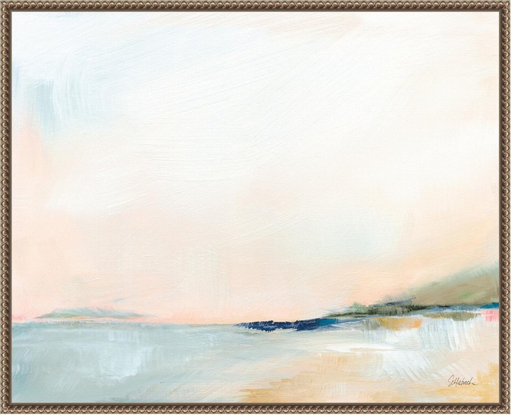 Amanti Art Framed Canvas Wall Art 23x28 Open Sky Over Water by Sue Schlabach, Framed Wall Art Canvas, Abstract Artwork, Traditional Decor, Medium Poster Painting for Living Room, Bedroom, Bathroom,