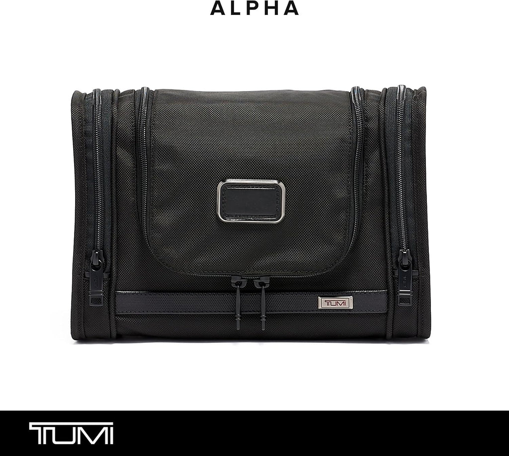TUMI - Alpha Hanging Travel Kit - Toiletries and Cosmetics Organizer - Travel Essentials Bag with Hooks & Pockets - Black