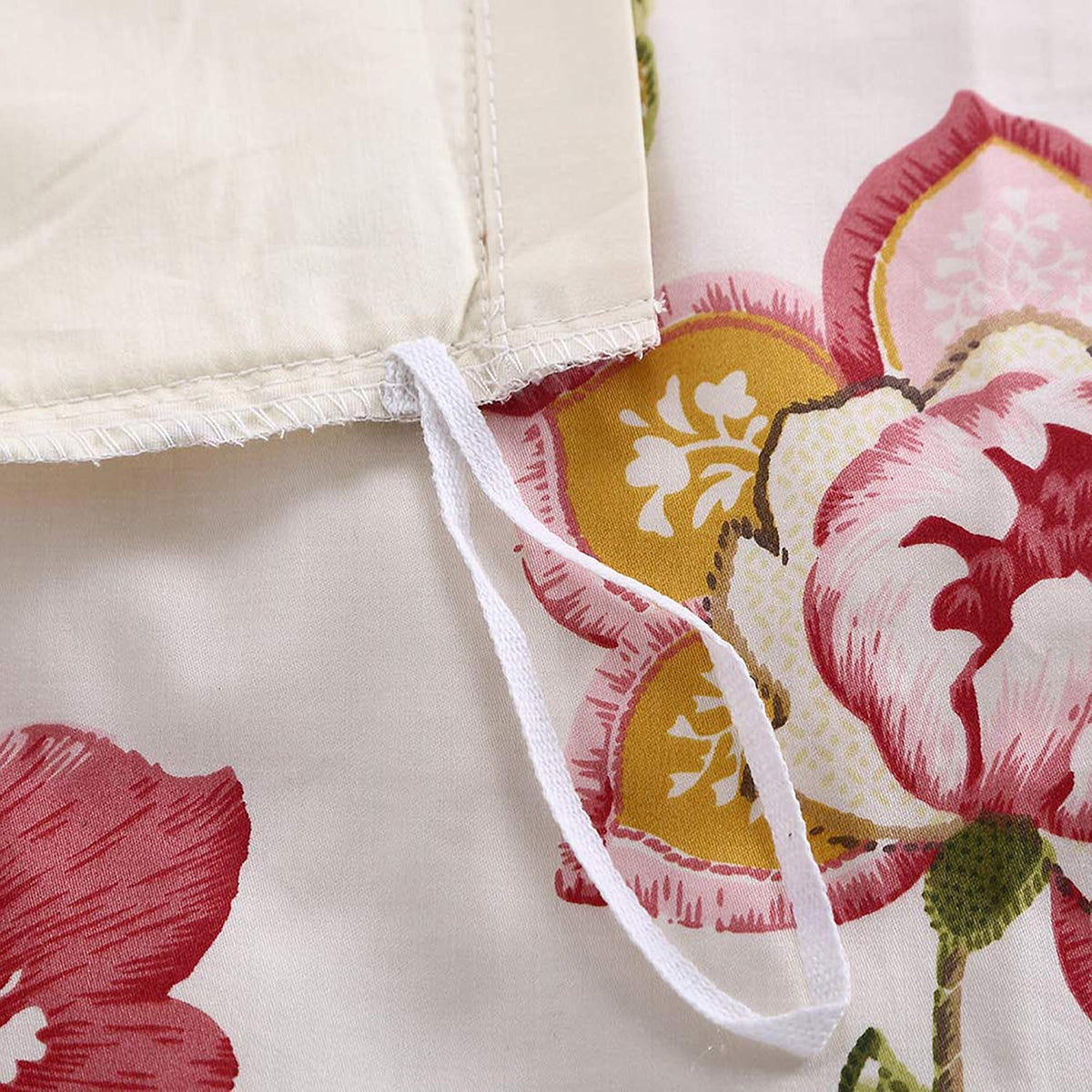 Helthep Vintage King Size 3Pcs Duvet Cover Set Luxury Damask Floral Tropical Exquisite Artistic Girls Bedding Set 1 Duvet Cover + 2 Pillowcases/Shams Farmhouse Boho Flower 100% Egyptian Cotton Red