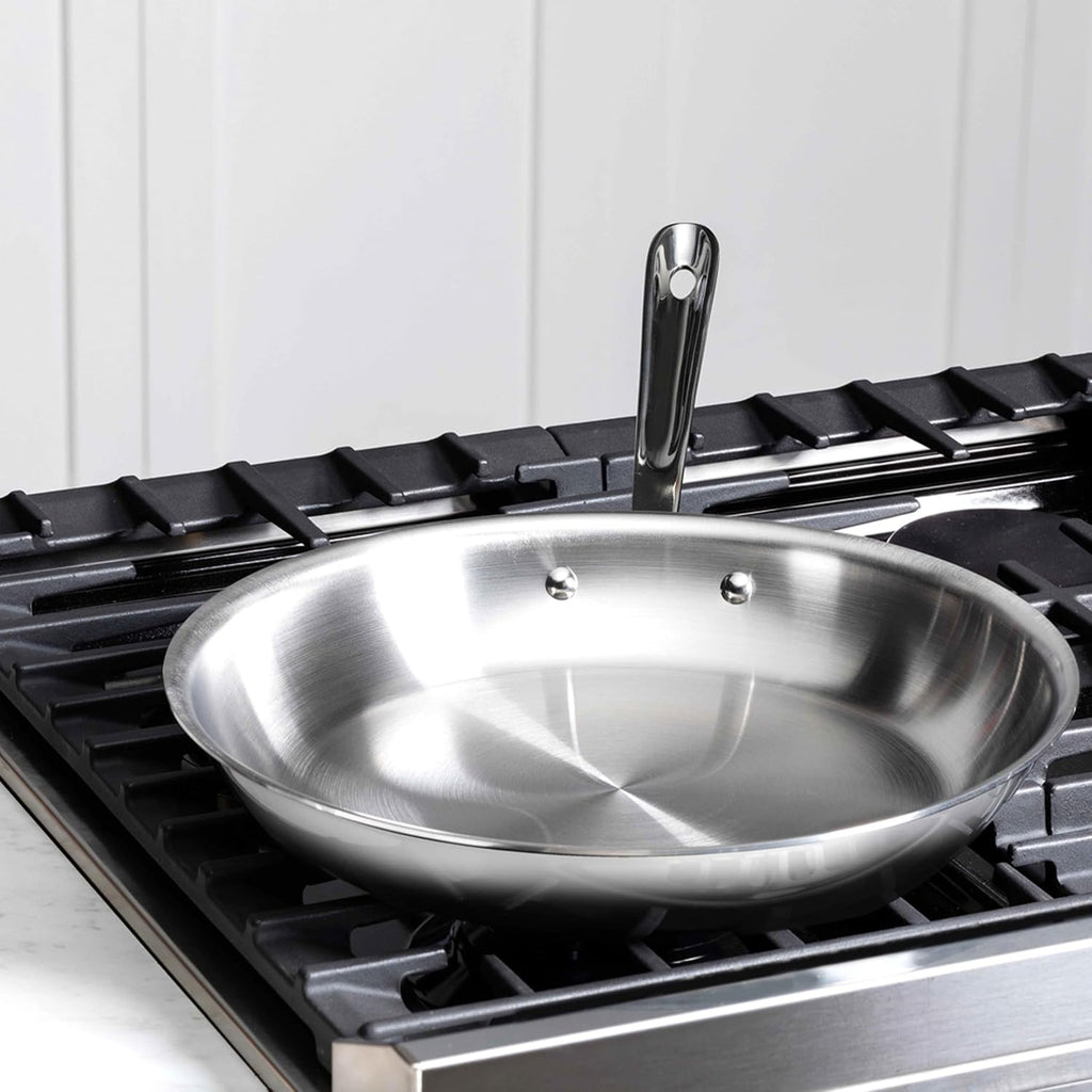 All-Clad D3® Stainless Steel 12 inch Frying Pan- Made in the USA- The Original Bonded Professional Cookware- Oven Safe & Induction Compatible