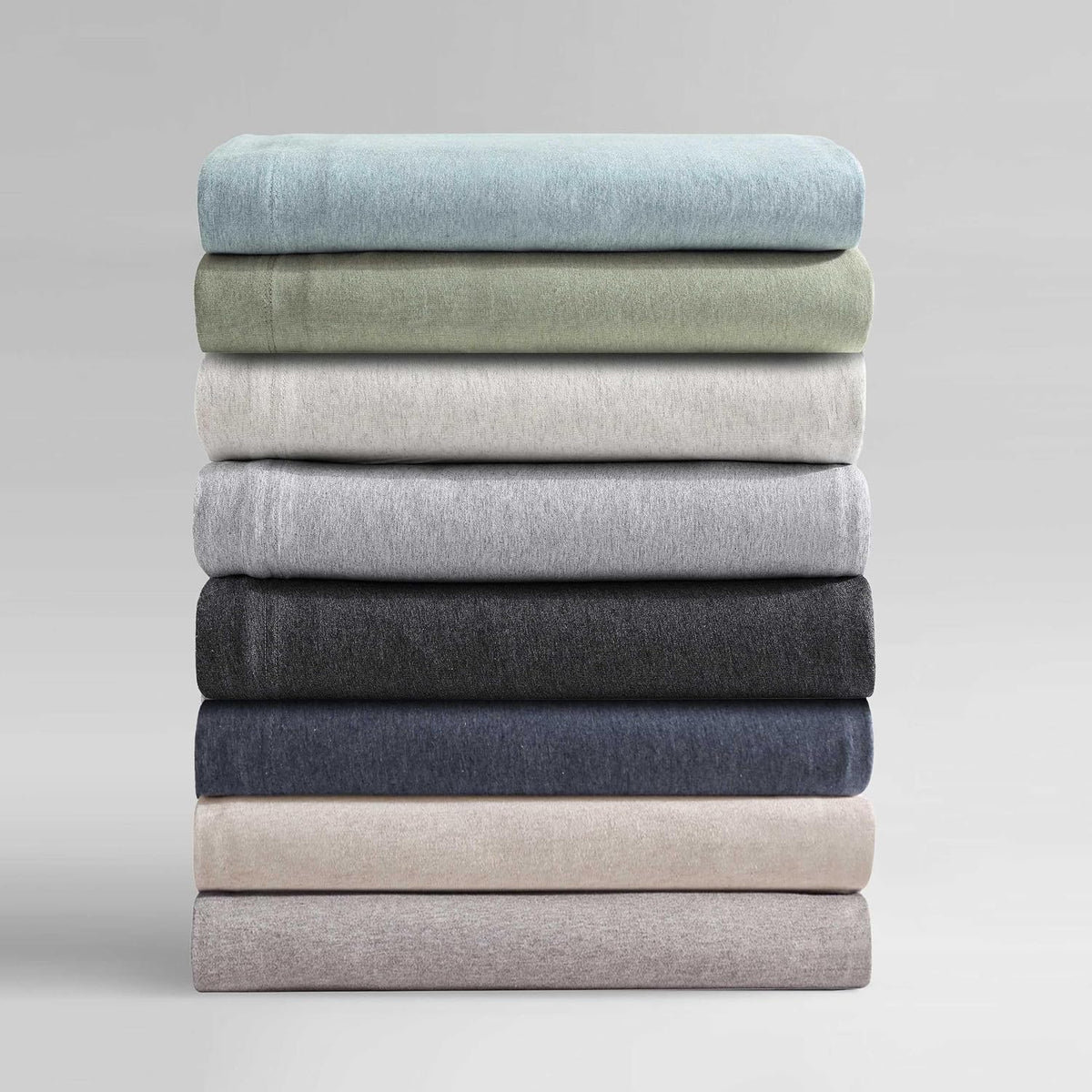 Calvin Klein - Queen Size Sheets Set, Naturally Soft Cotton-Blend Melange Jersey Bedding - Bed Sheets with Matching Pillowcases & Fitted Sheet (Modern Cotton Brown)
