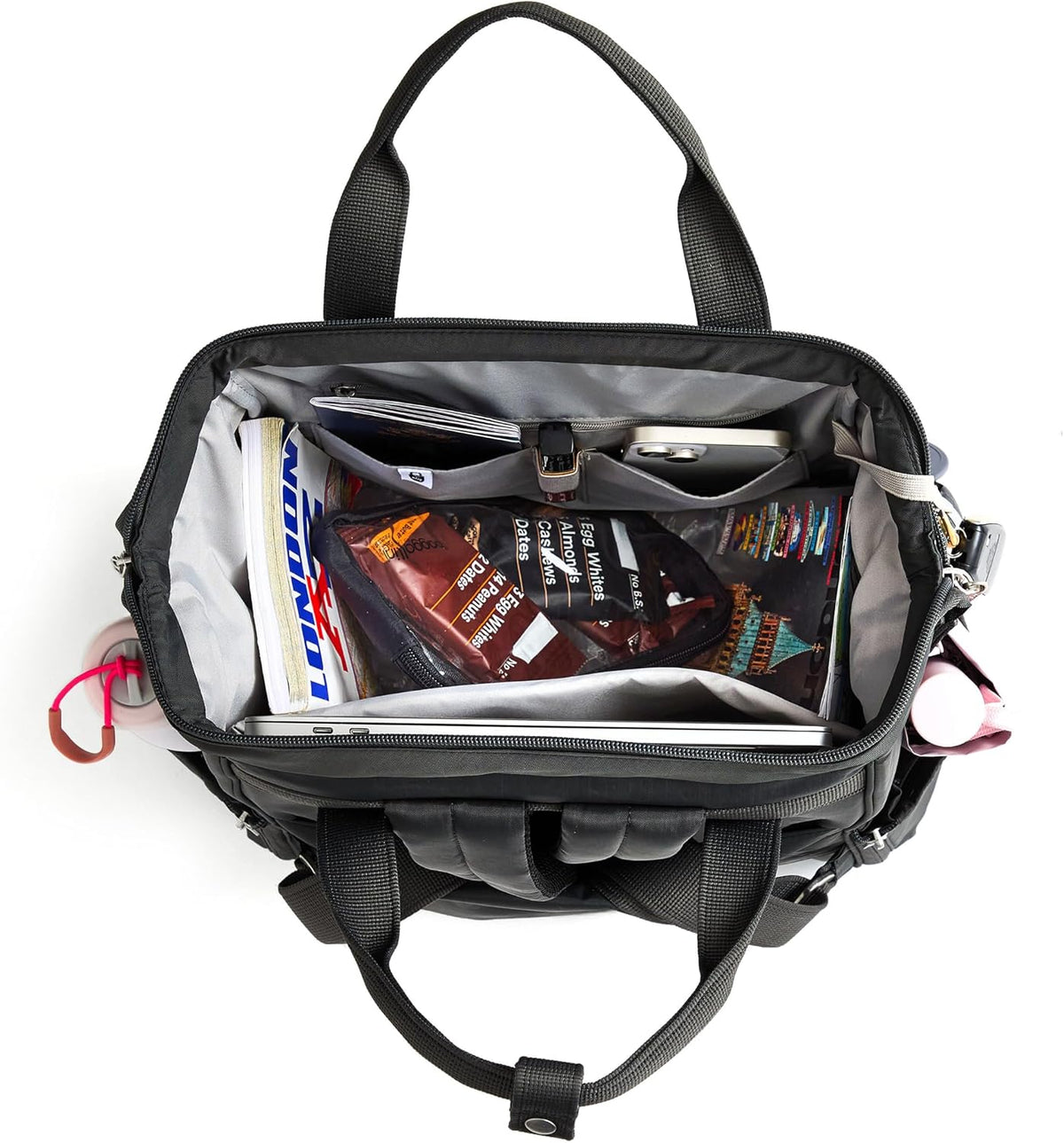 Baggallini Securtex Anti-Theft Windsor Backpack for Travel, Work & College, RFID & Locking Zipper, Up to 16' Laptop