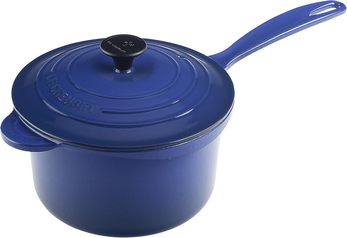 Le Creuset 2-3/4-Quart Precision Pour Iron Handle Saucepan, Cobalt