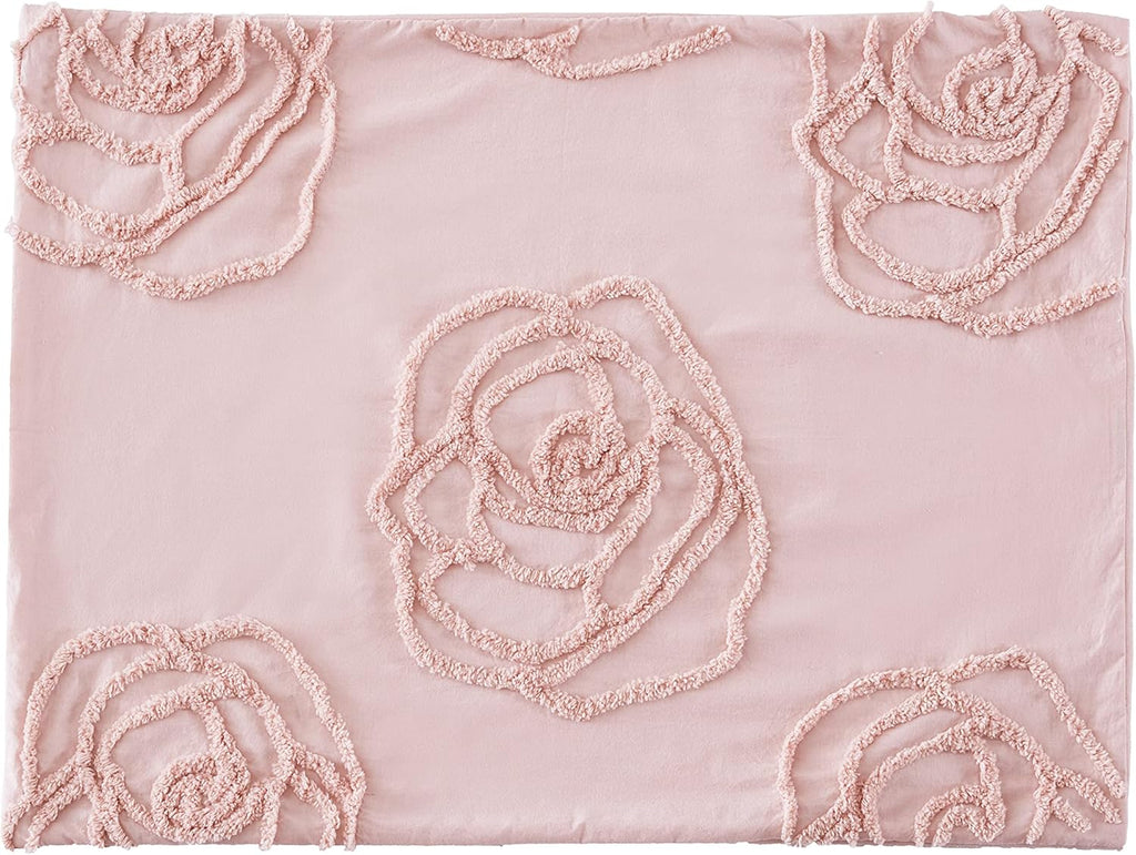 Betsey Johnson - King Duvet Cover Set, Reversible Cotton Bedding with Matching Shams & Bonus Throw Pillow, Chic Bedding Set (Rambling Roses Pink, King)